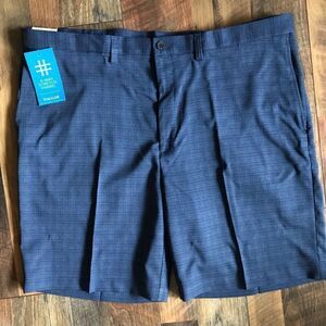 Haggar Mens expandable waist golf Shorts SZ 44 Blue cool pro NEW w/tags
